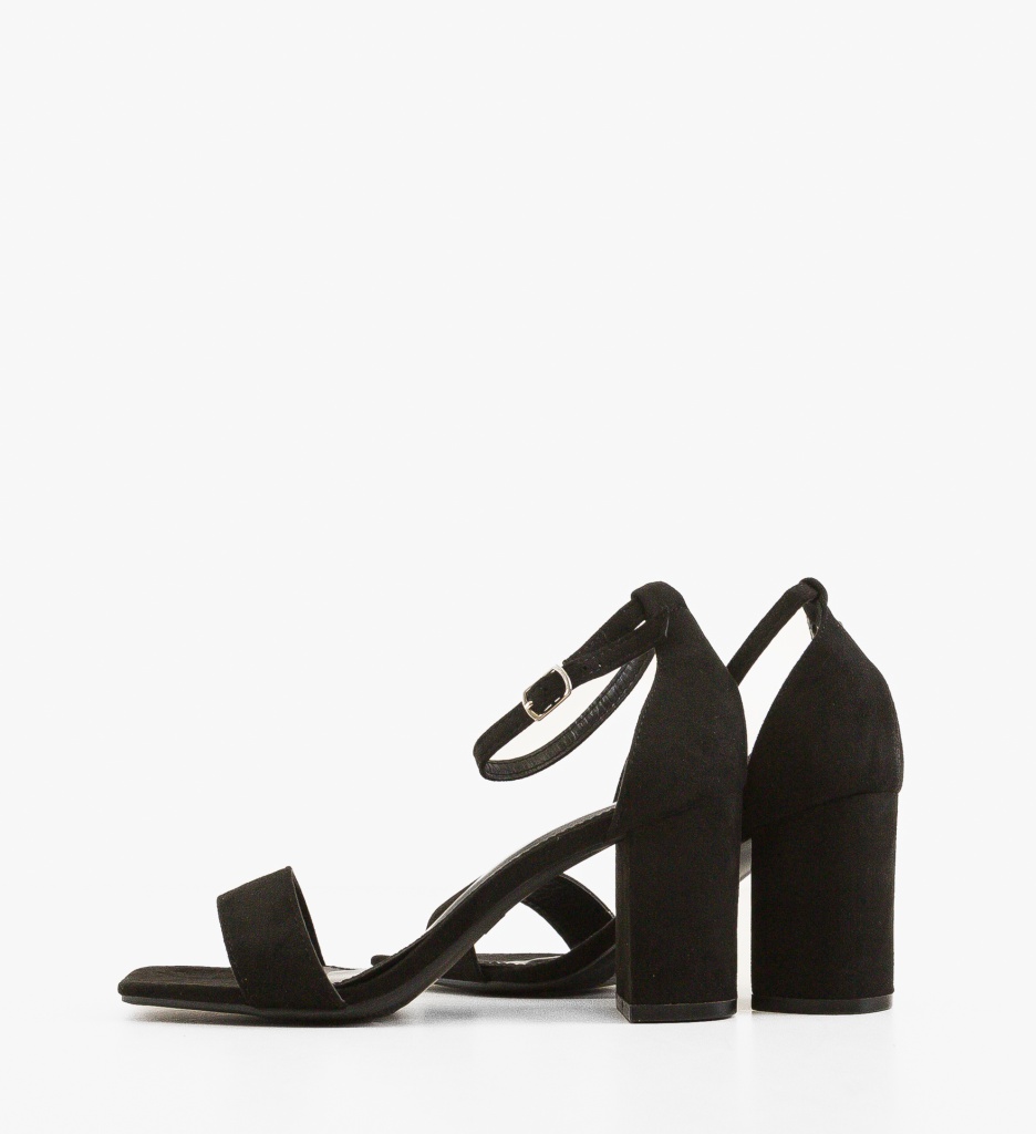 Sandale cu toc Huff Negre - 3 | YEO