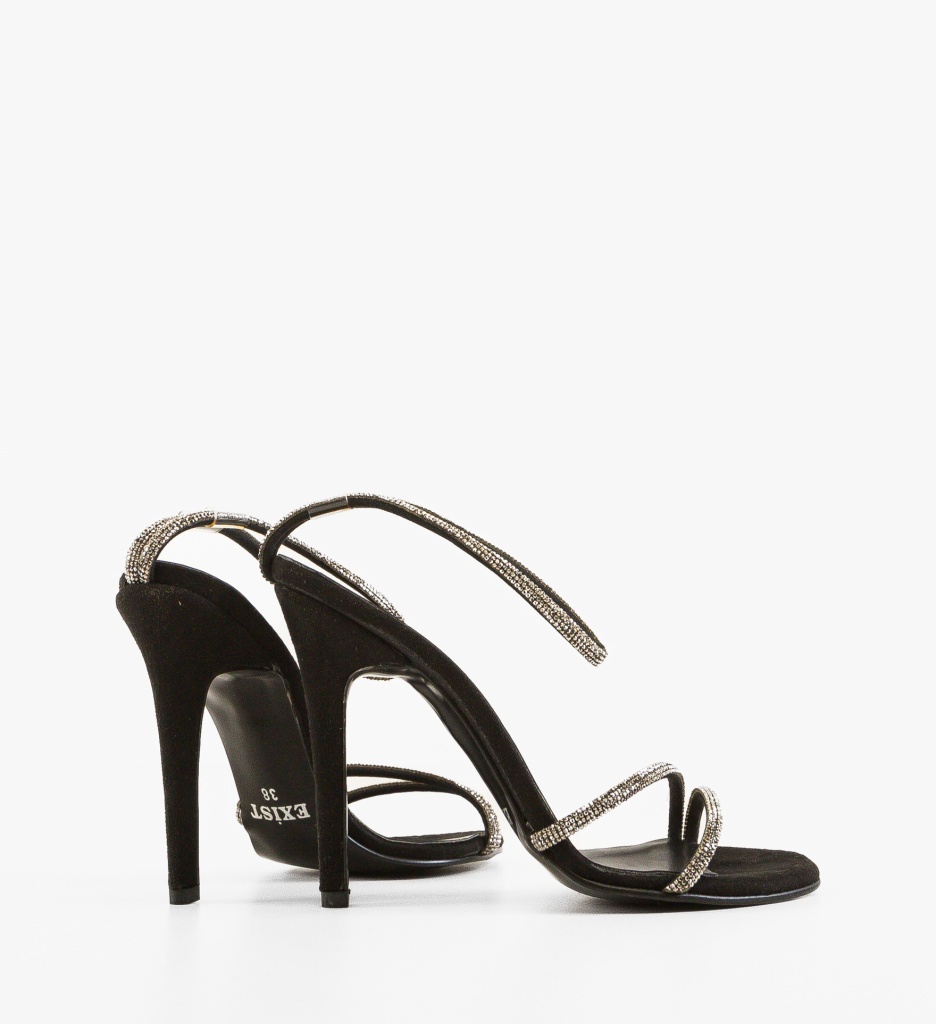 Sandale cu toc Kajus Negre - 2 | YEO