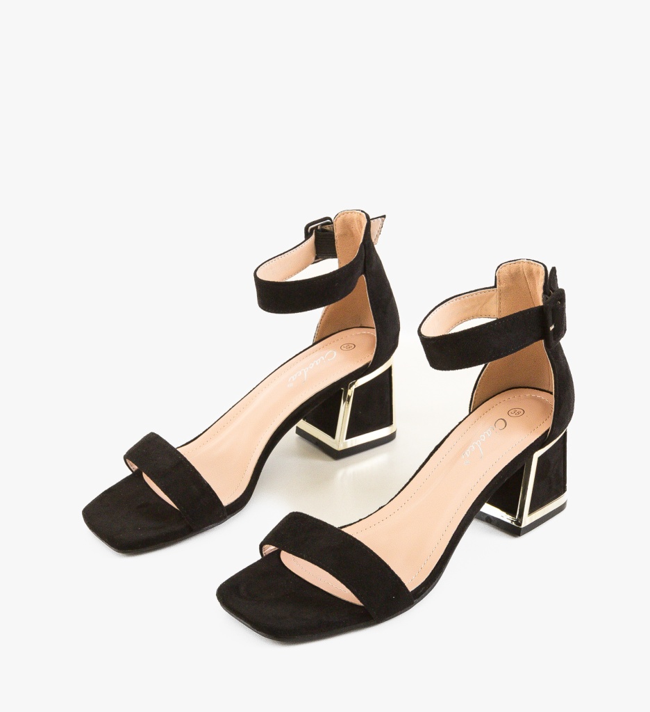 Sandale cu toc Lang Negre - 5 | YEO