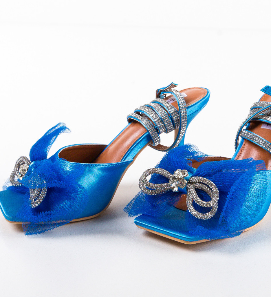 Poze Sandale cu toc Lossa Albastre depurtat.ro 