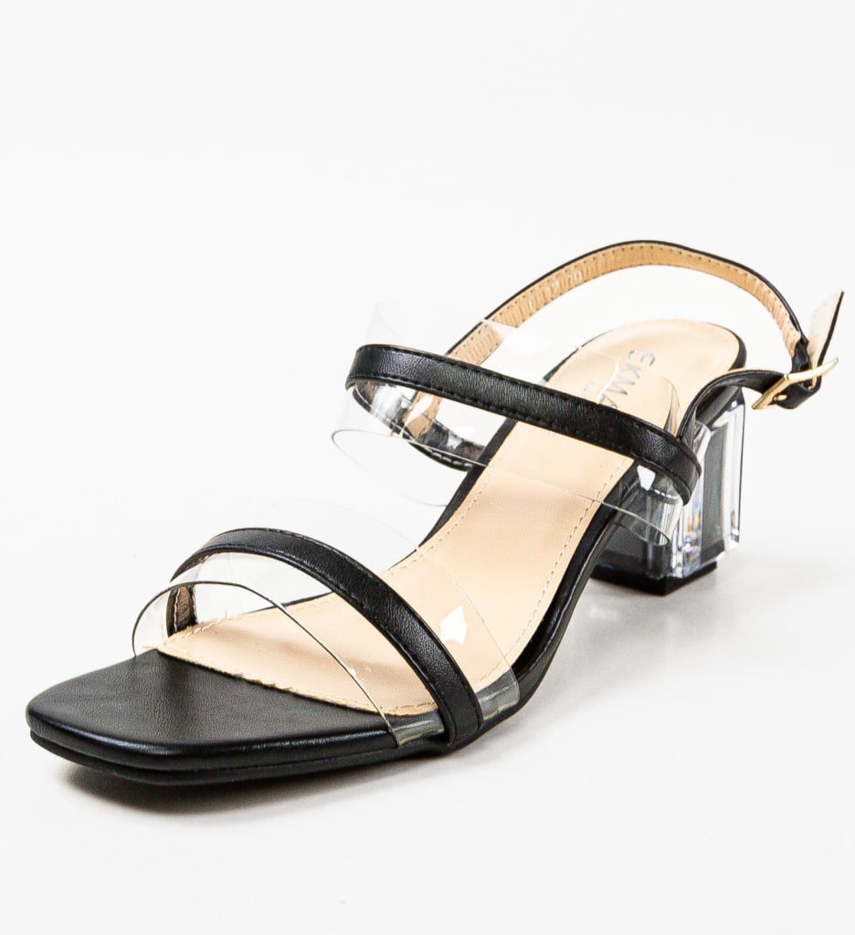 Sandale cu toc Martens Negre - 4 | YEO