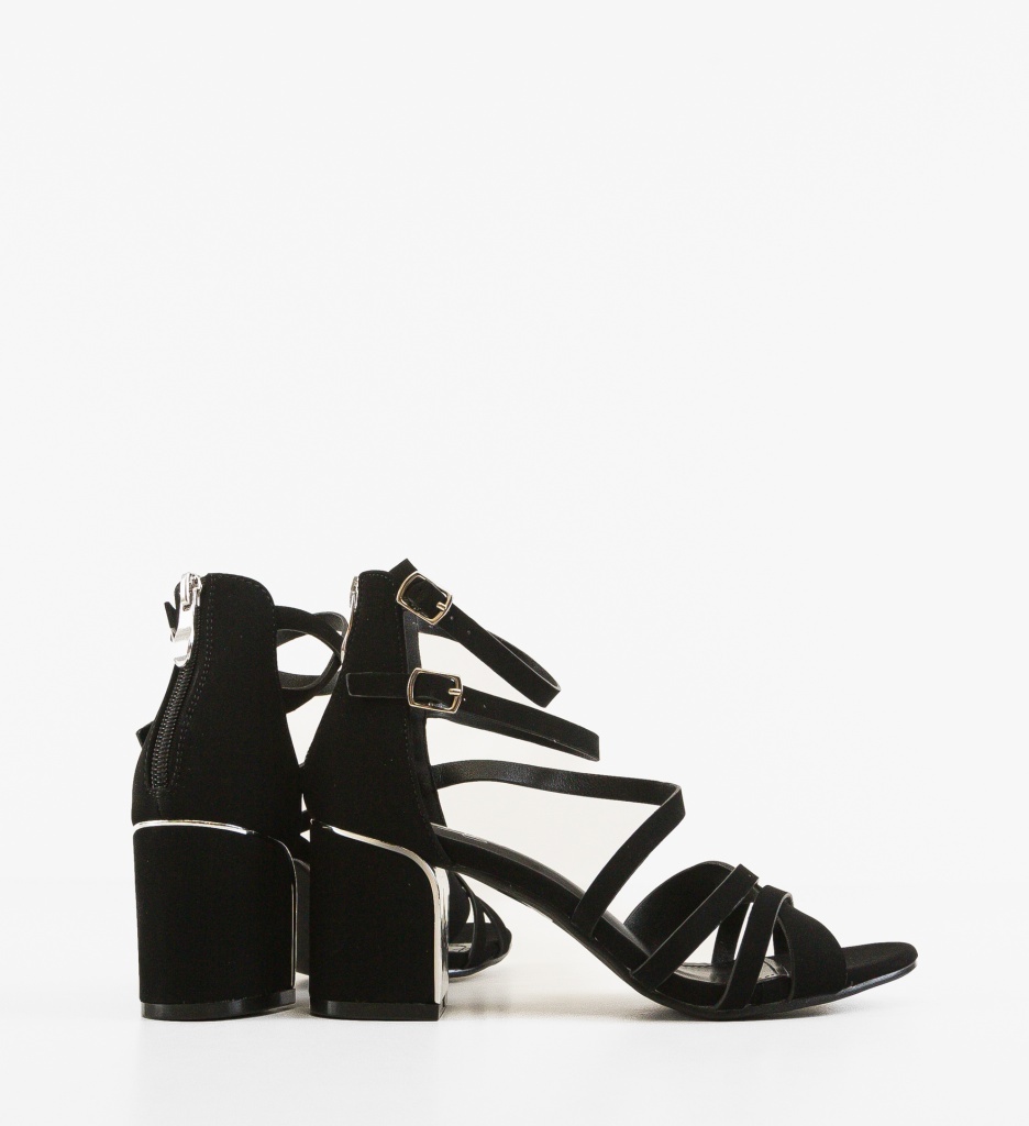 Sandale cu toc Norad Negre - 2 | YEO
