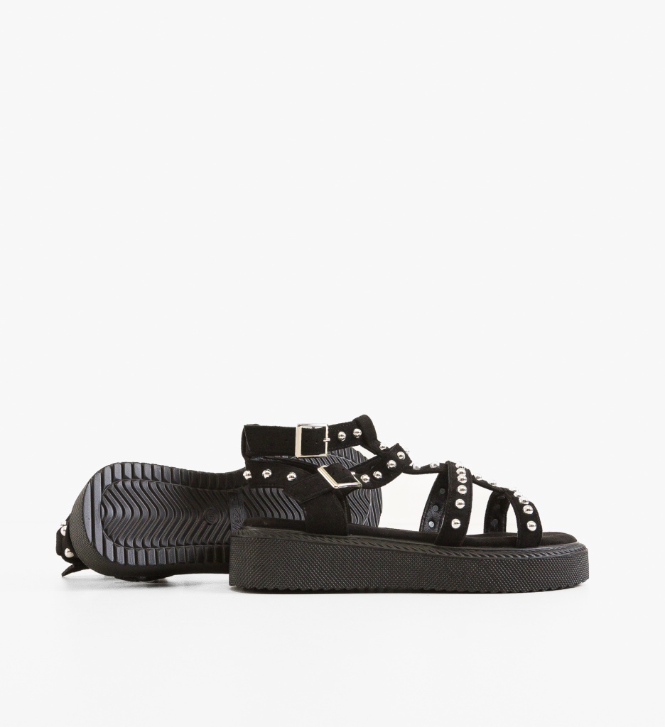 Sandale dama Bergamo Negre - 2 | YEO