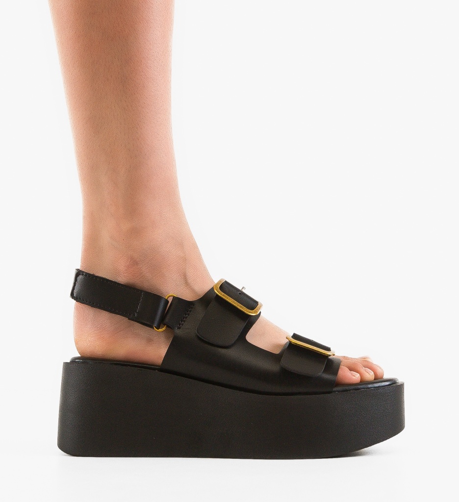 Sandale dama Ginny Negre - 5 | YEO
