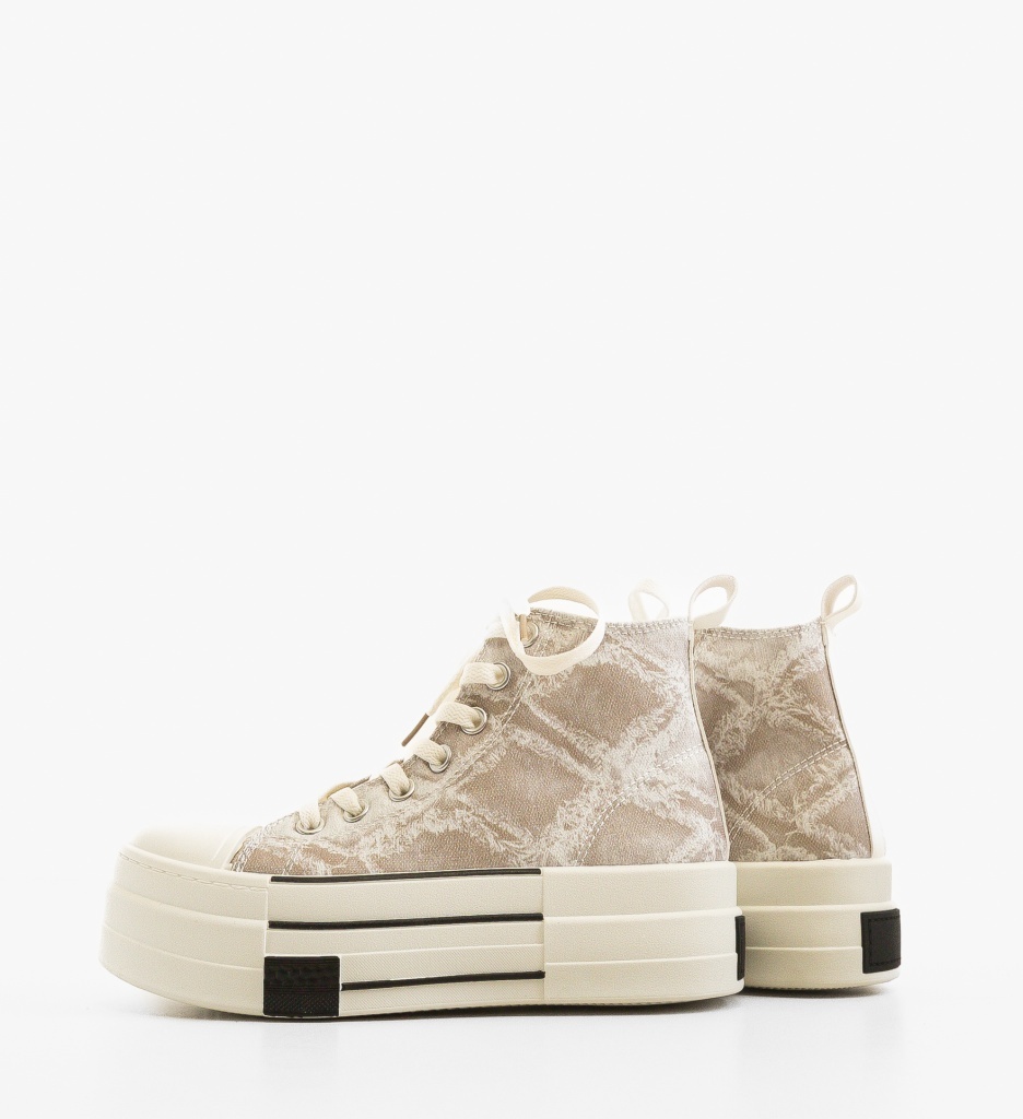 Sneakers dama Adal Bej - 4 | YEO