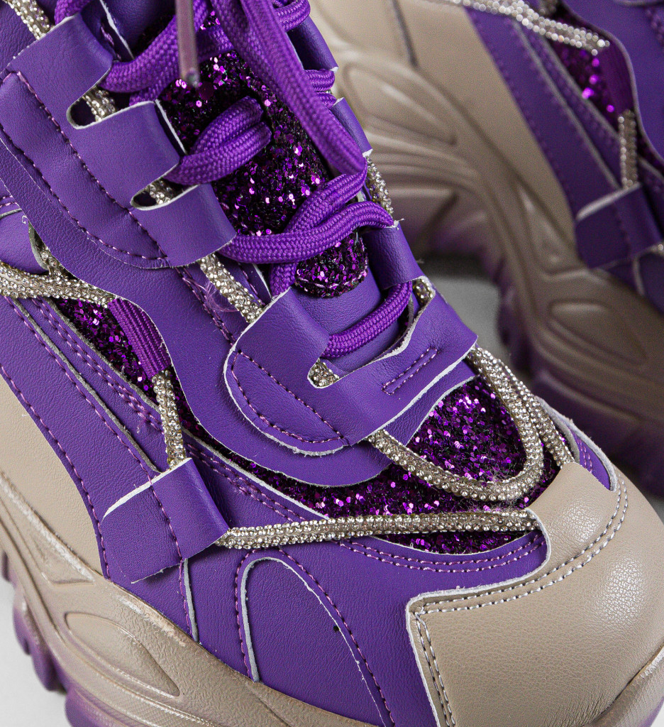 Poze Sneakers dama Andaluzia Mov DePurtat
