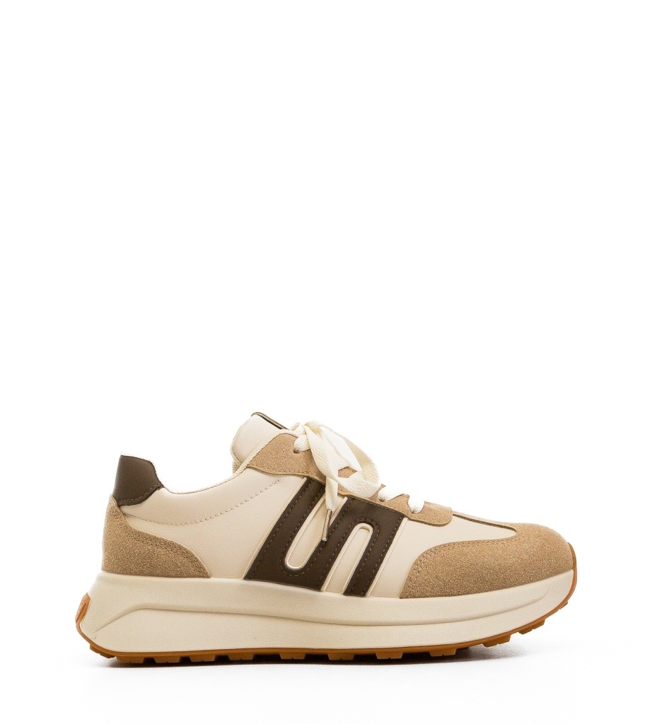 Sneakers dama Bahman Khaki - 5 | YEO