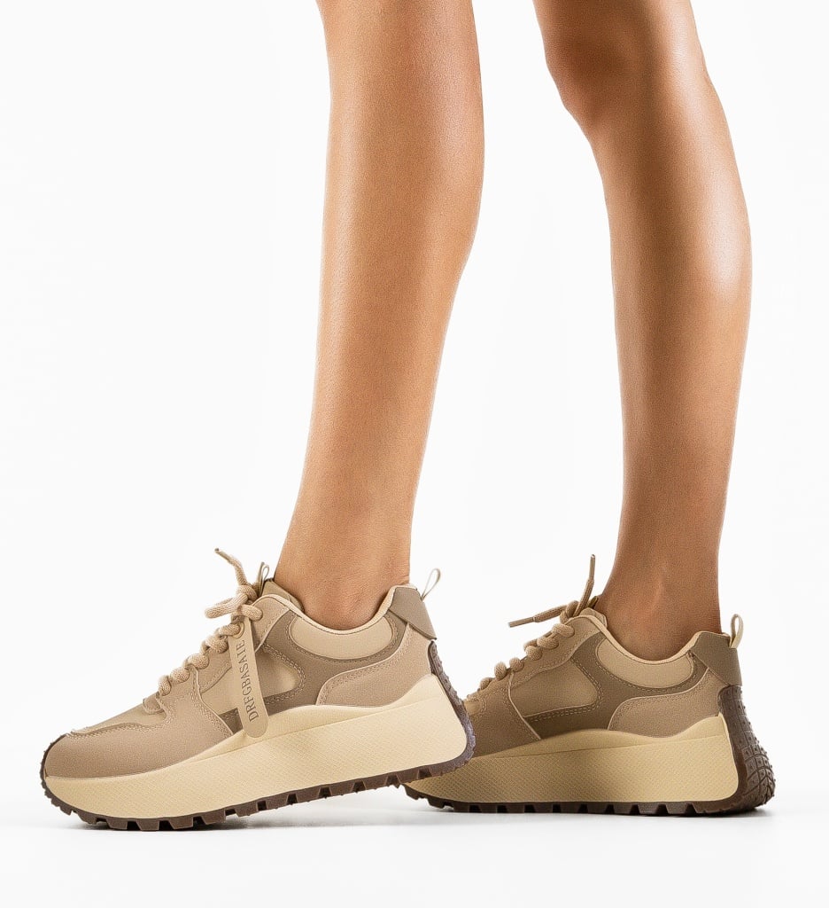 Sneakers dama Belladon Khaki - 3 | YEO