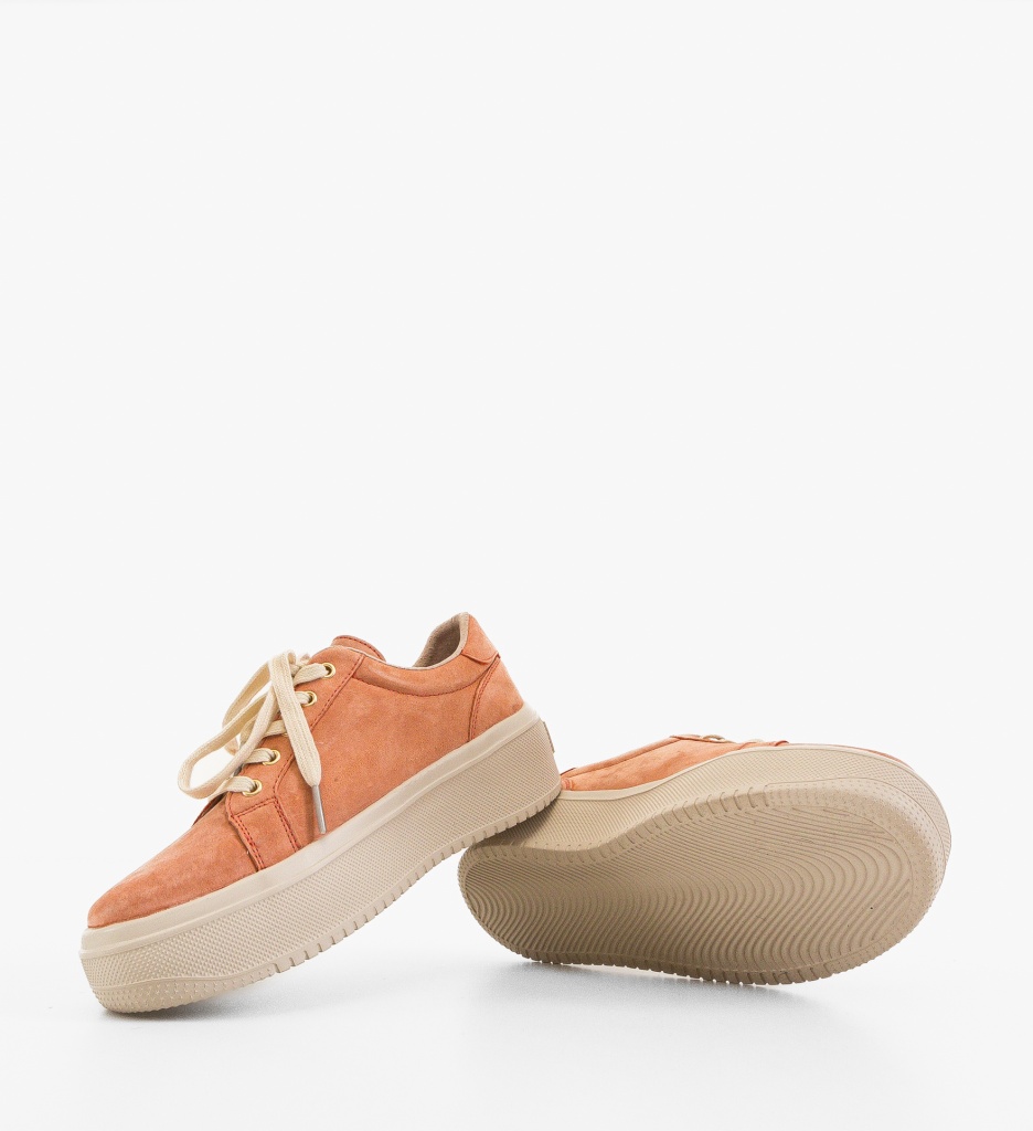 Sneakers dama Daravo Portocalii - 5 | YEO