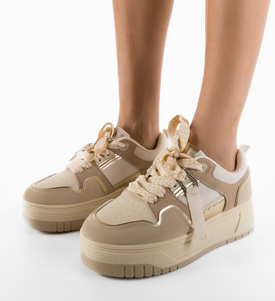 Sneakers dama Don Khaki - 3 | YEO