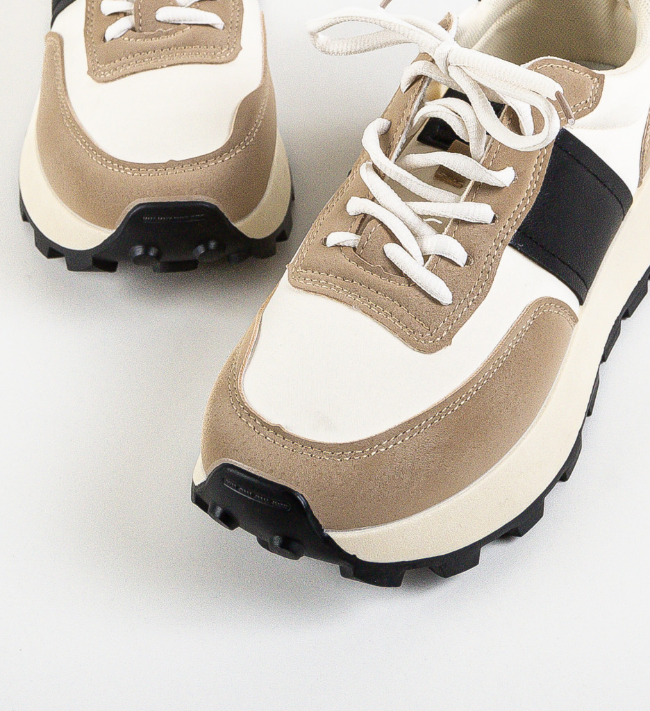 Sneakers dama Feytong Khaki - 5 | YEO