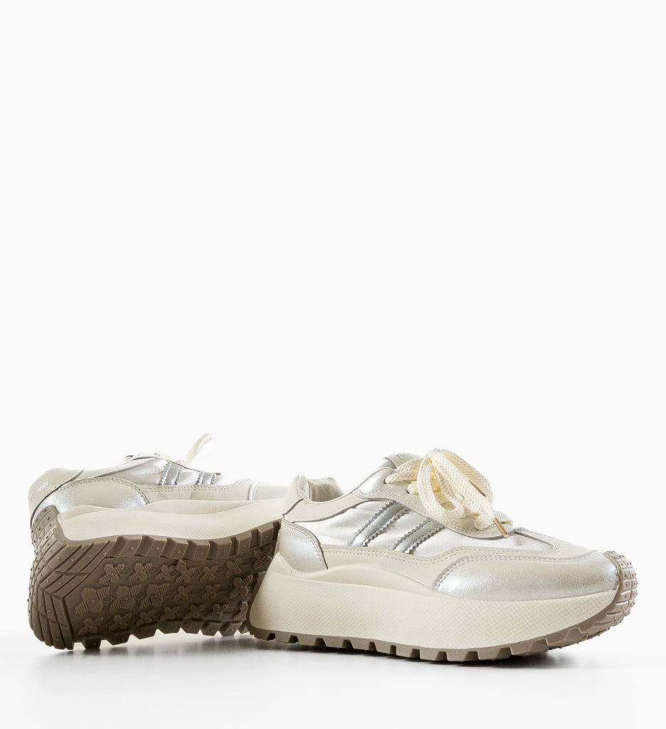 Sneakers dama Franny Argintii - 4 | YEO