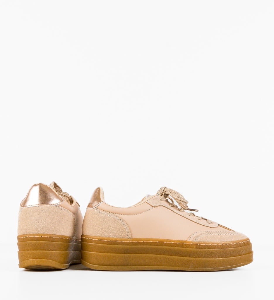 Sneakers dama Jaswin Khaki - 5 | YEO