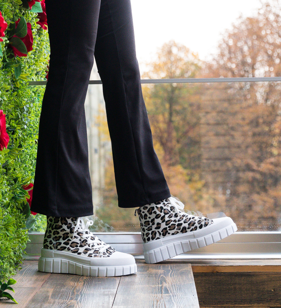 Sneakers dama Lisa Animal Print - 4 | YEO