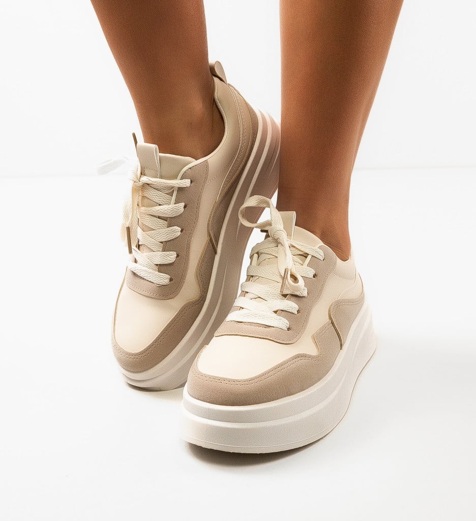 Sneakers dama Oradela Bej - 2 | YEO