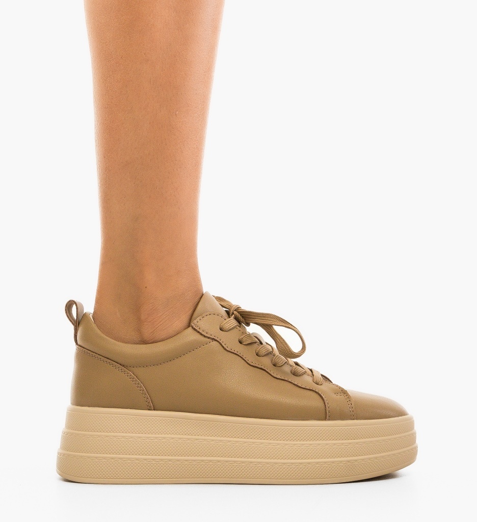 Sneakers dama Praka Bej - 1 | YEO