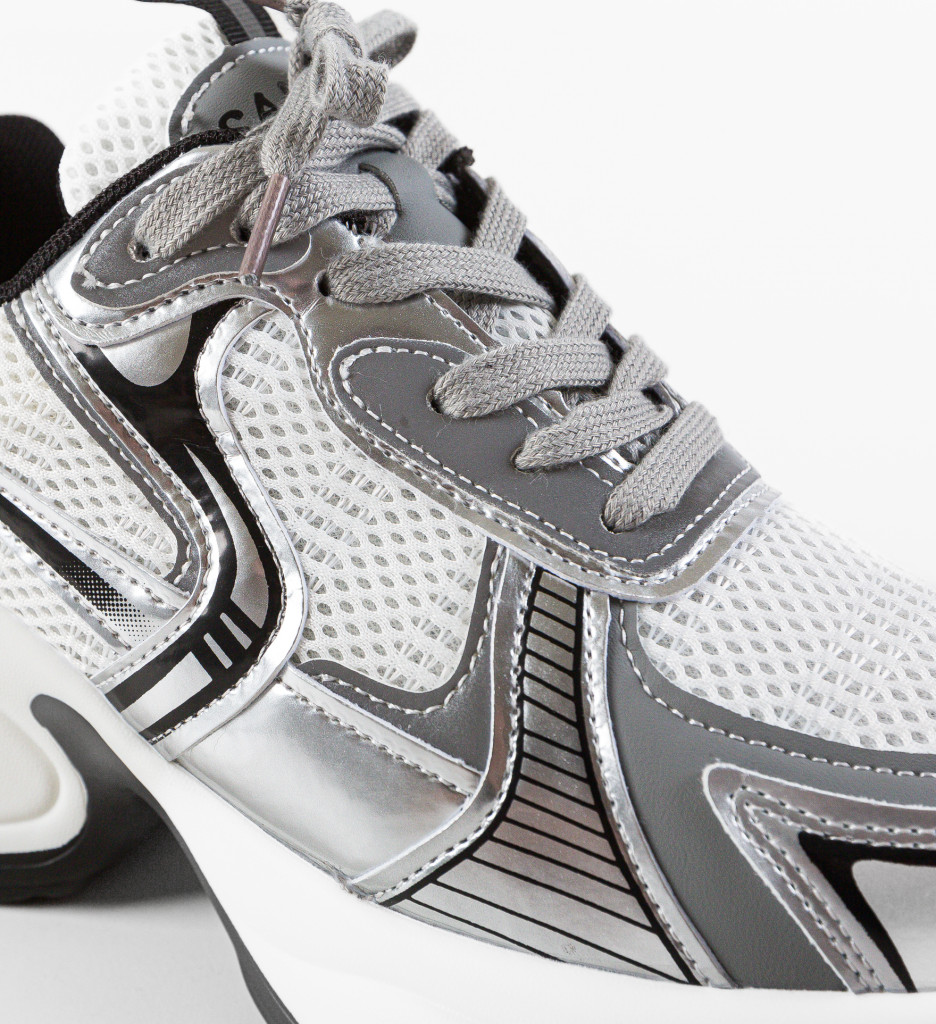 Poze Sneakers dama Sallyb Argintii DePurtat