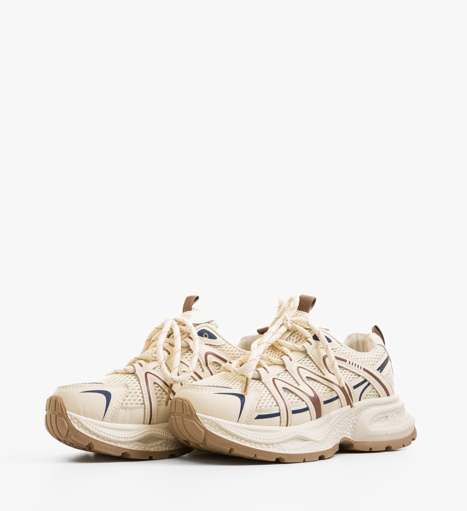 Sneakers dama Scotto Khaki - 3 | YEO