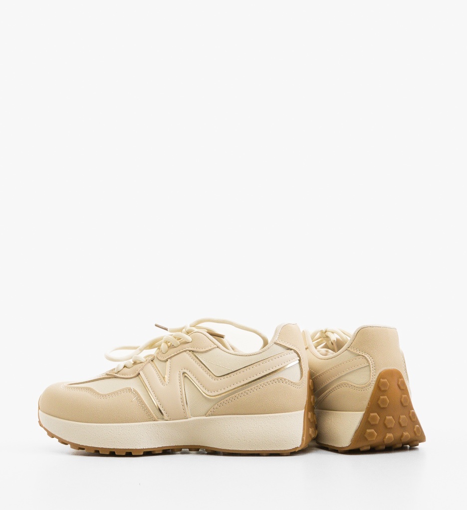 Sneakers dama Sharad Bej - 4 | YEO