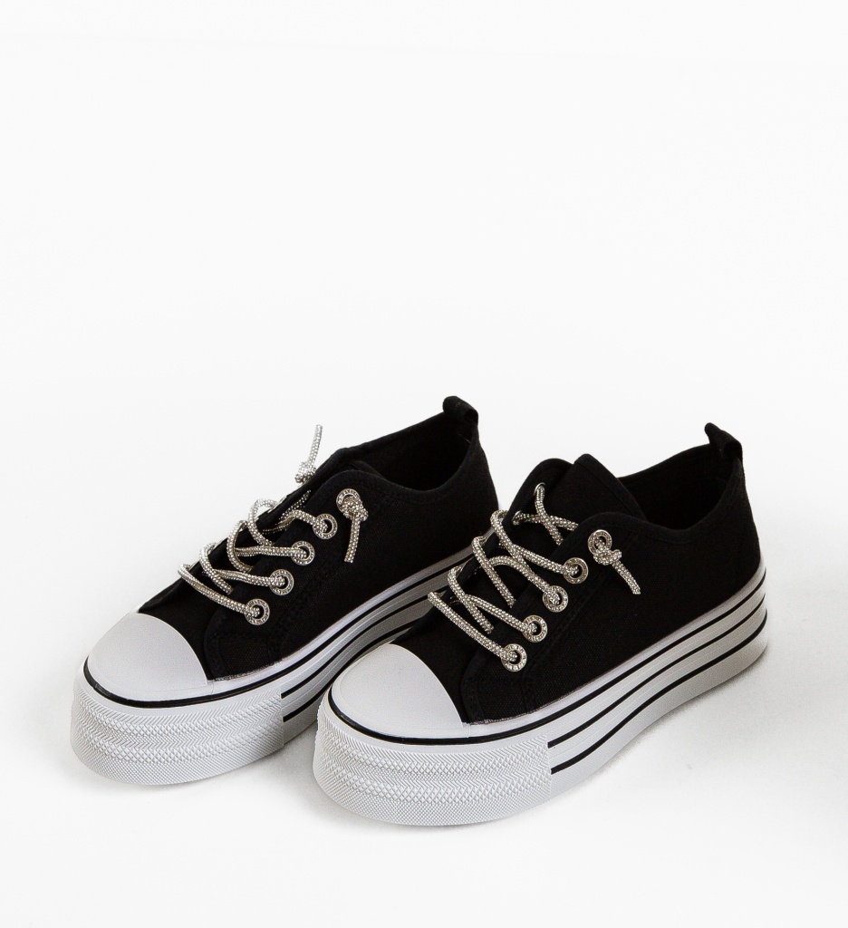 Poze Sneakers dama Steaia Negri depurtat.ro 