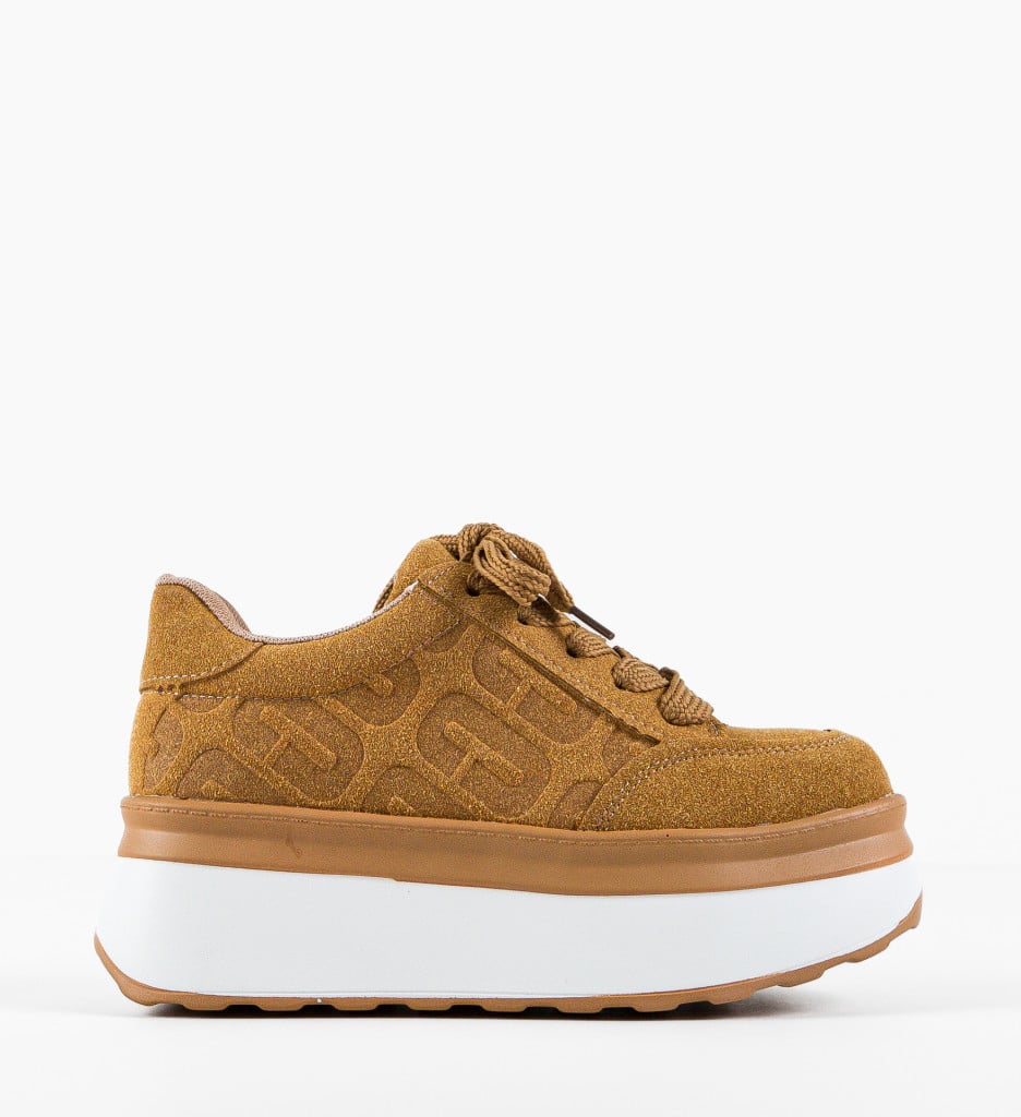 Sneakers dama Uggety Camel - 5 | YEO