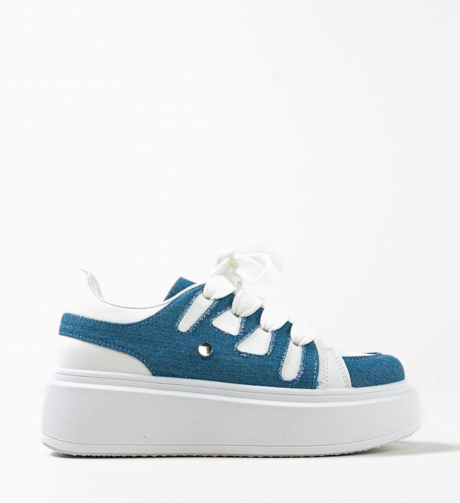 Sneakers dama Zohai Albastri - 4 | YEO