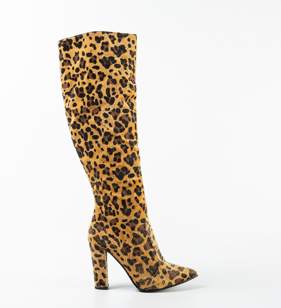 Cizme dama Maggie Leopard - 4 | YEO