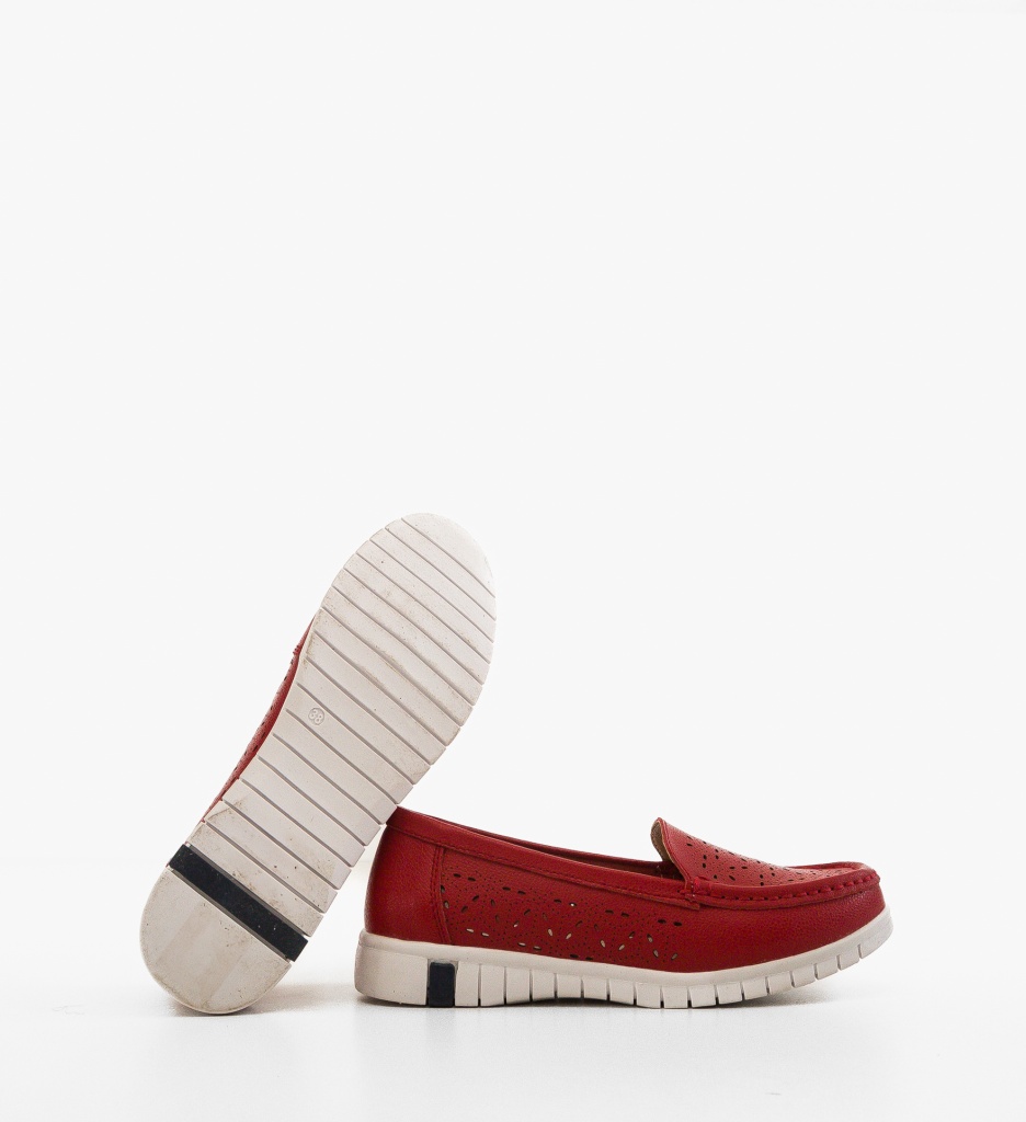 Espadrile dama Skrell Rosii - 3 | YEO