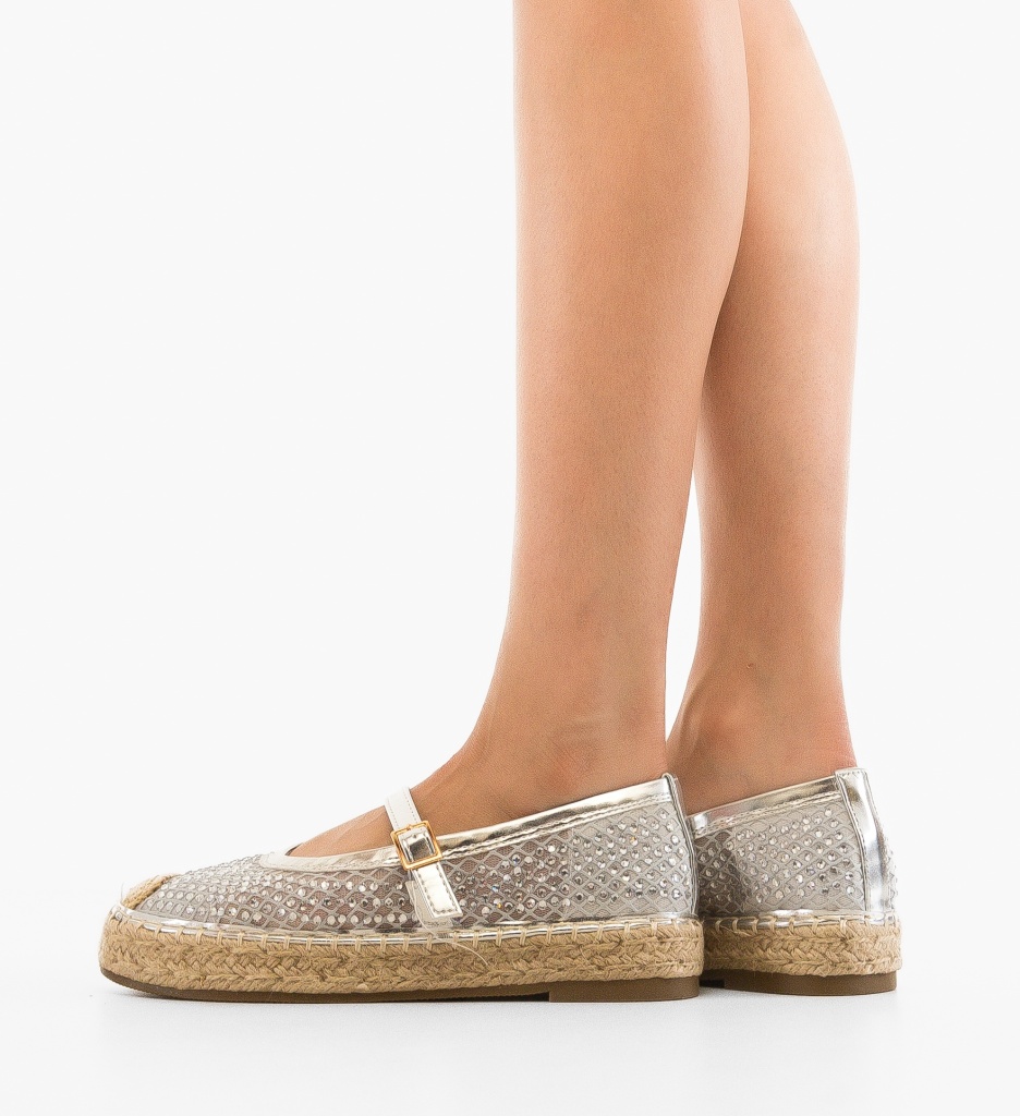 Espadrile dama Vera Argintii - 1 | YEO