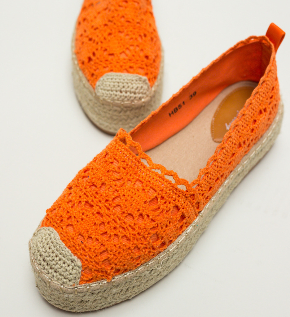 Espadrile Weber Portocalii - 3 | YEO