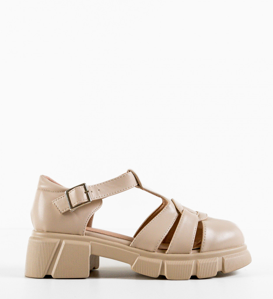 Pantofi Casual Amilia Bej - 4 | YEO