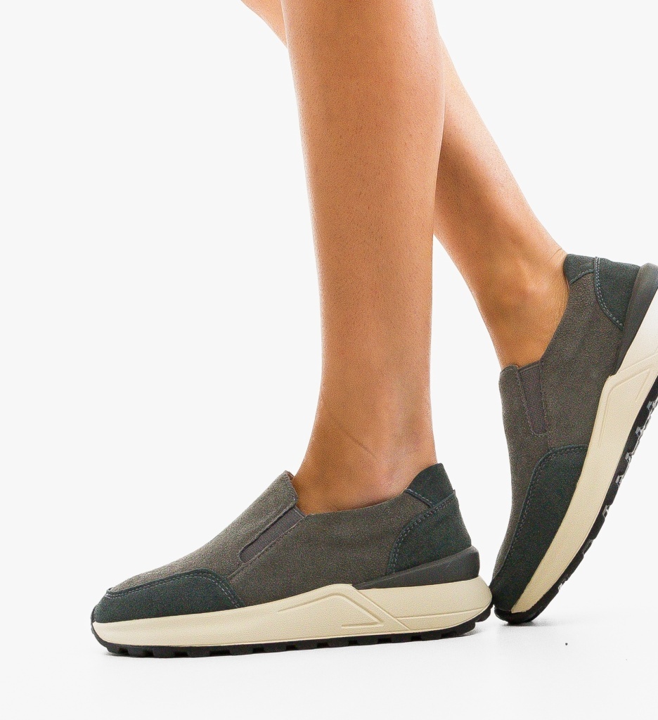 Pantofi casual dama Derina Gri