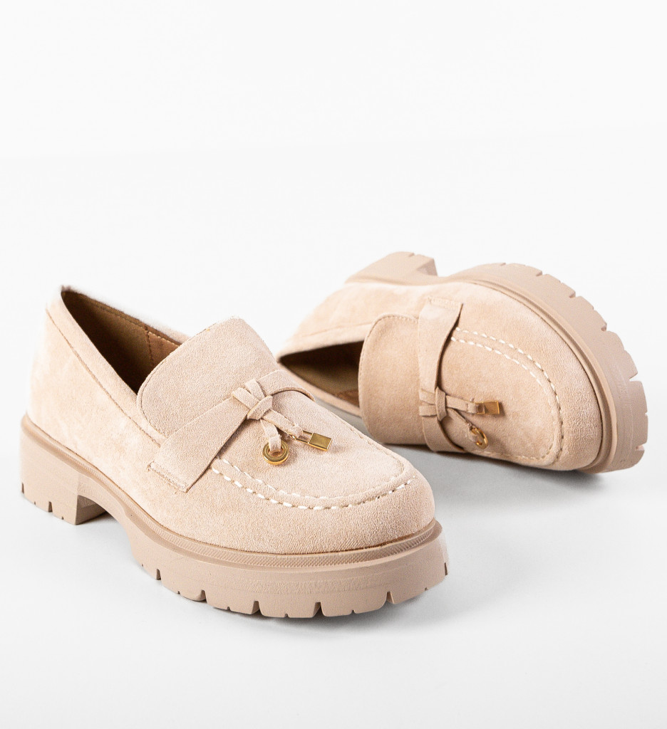 Poze Pantofi casual dama Sardonix Bej DePurtat