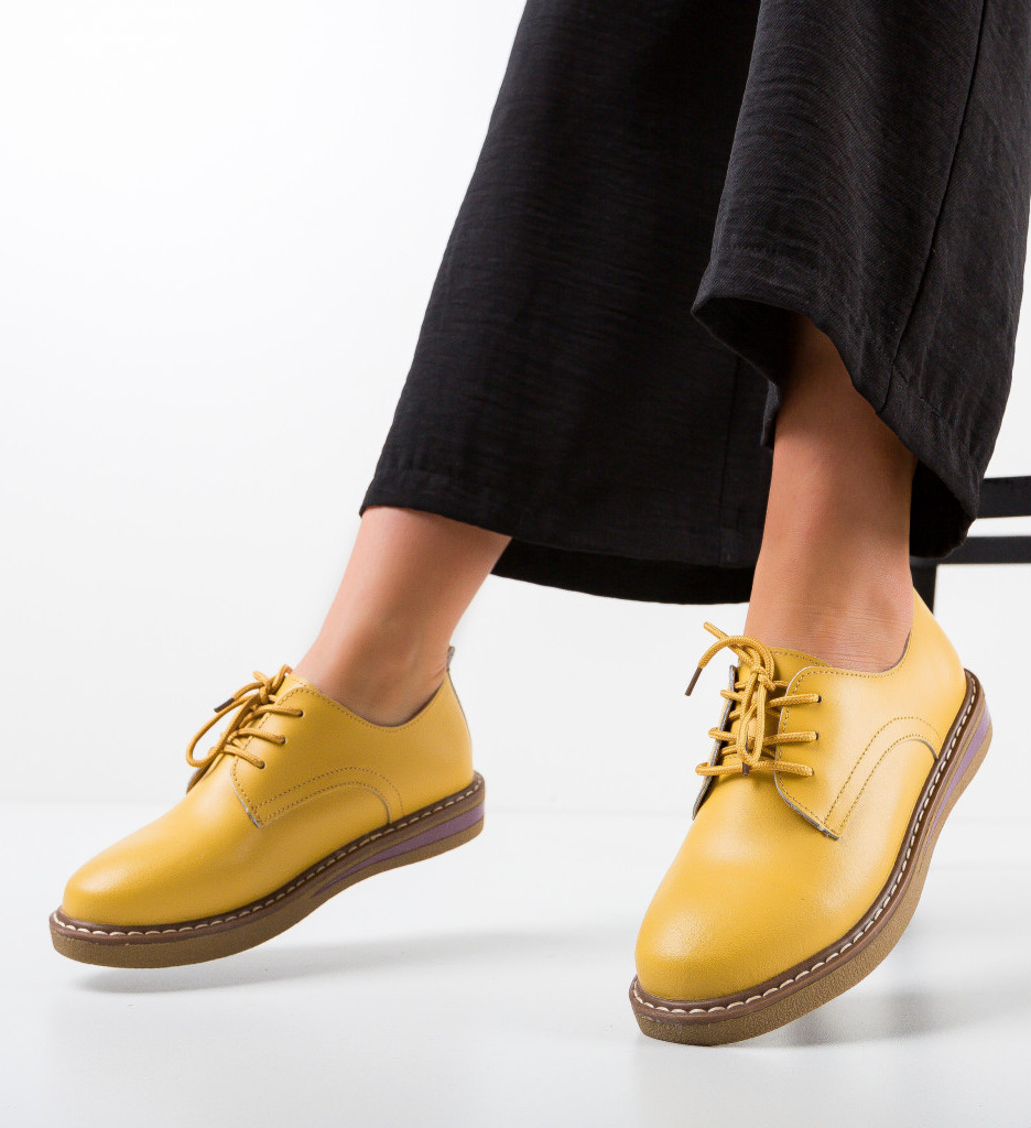Pantofi Casual Doria Galbeni - 1 | YEO