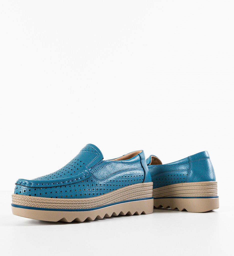 Pantofi Casual Krat Albastri - 4 | YEO