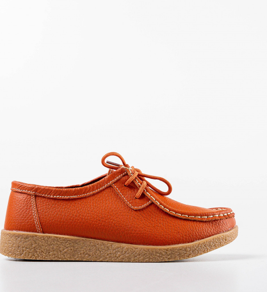 Pantofi Casual Niko Portocalii - 3 | YEO