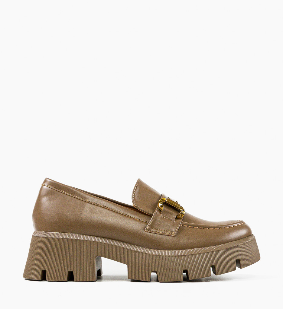 Pantofi Casual Spencer Khaki - 4 | YEO