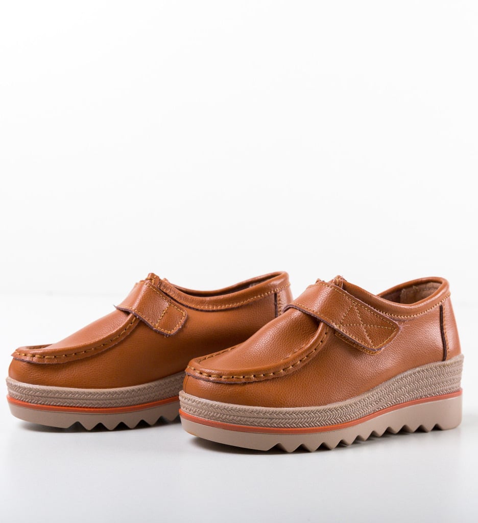 Pantofi Casual Straif Camel - 4 | YEO