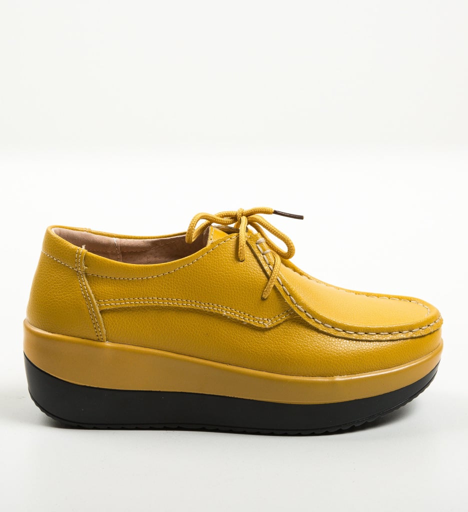 Pantofi Casual Vlasta Galbeni - 4 | YEO