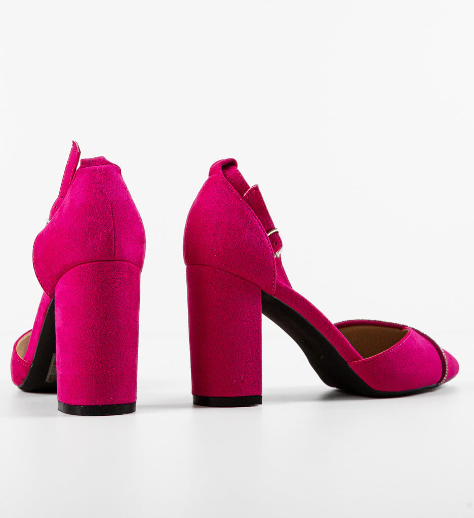 Pantofi cu toc Hajag Fuchsia - 5 | YEO