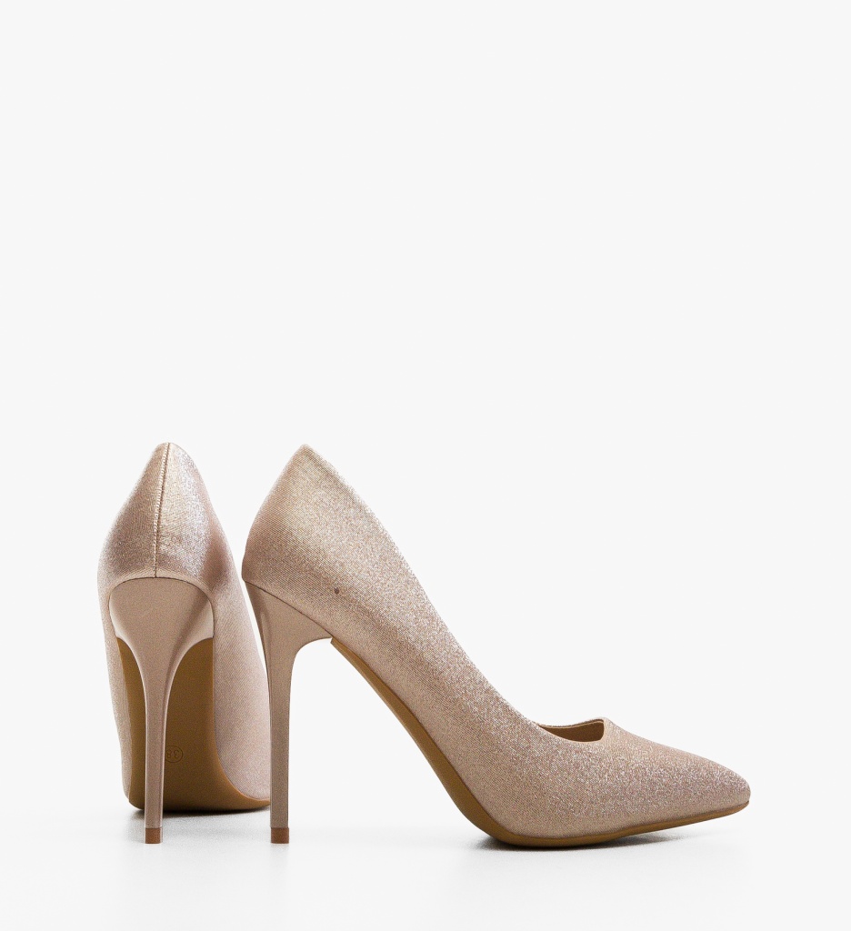Pantofi cu toc Oknam Aurii - 1 | YEO