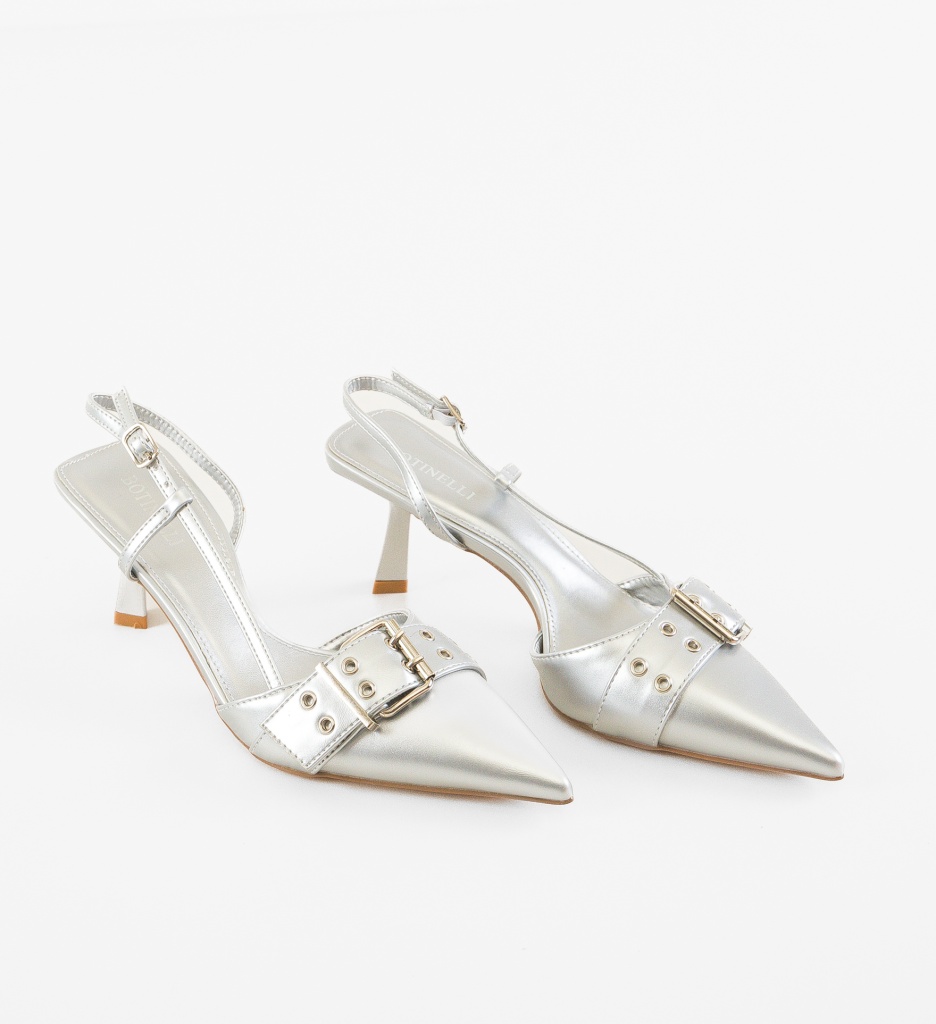 Pantofi dama Chuks Argintii - 3 | YEO