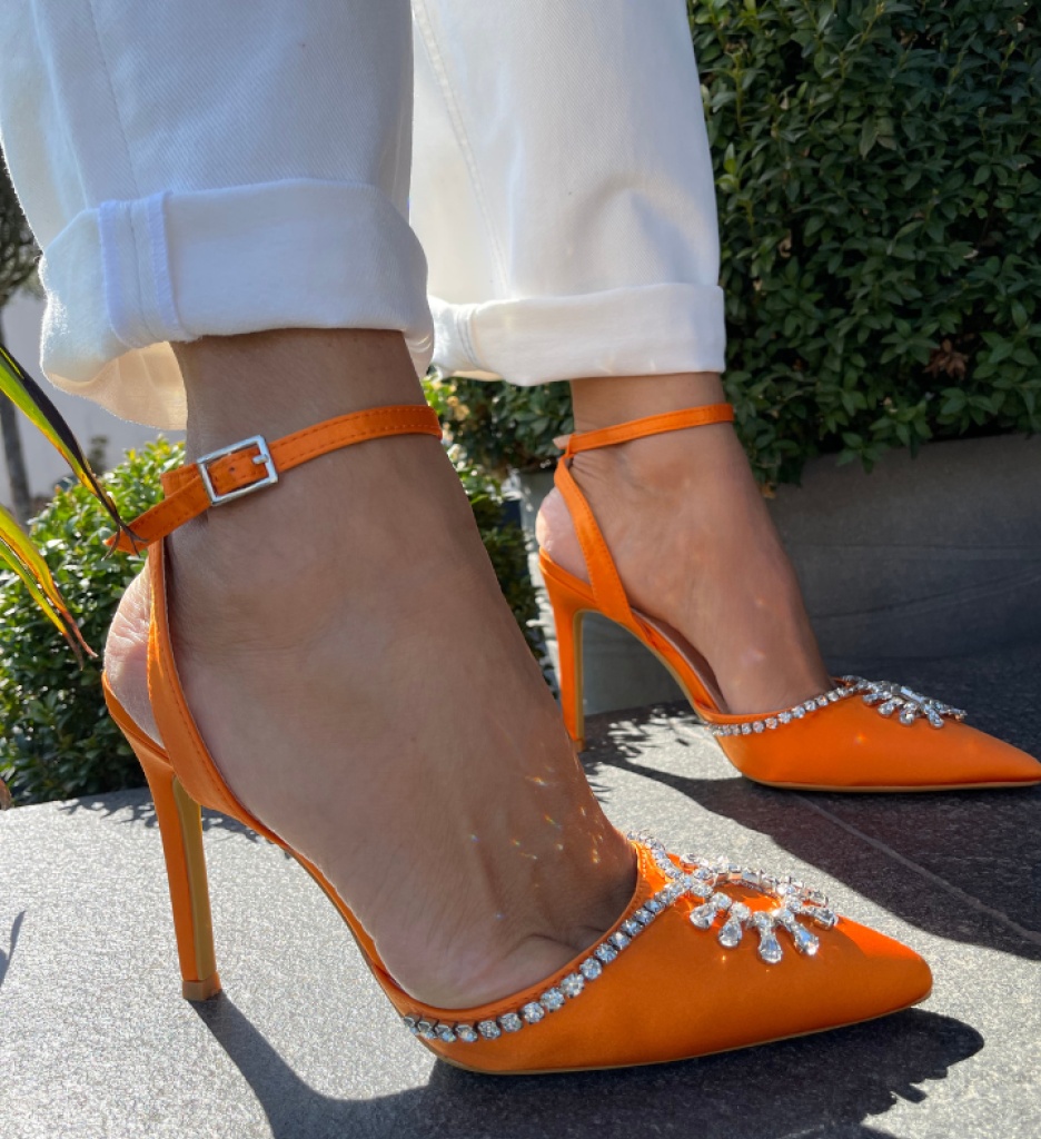 Pantofi dama Kaitlyn Portocalii - 2 | YEO