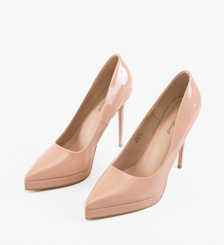 Pantofi dama Kurtis Bej - 3 | YEO