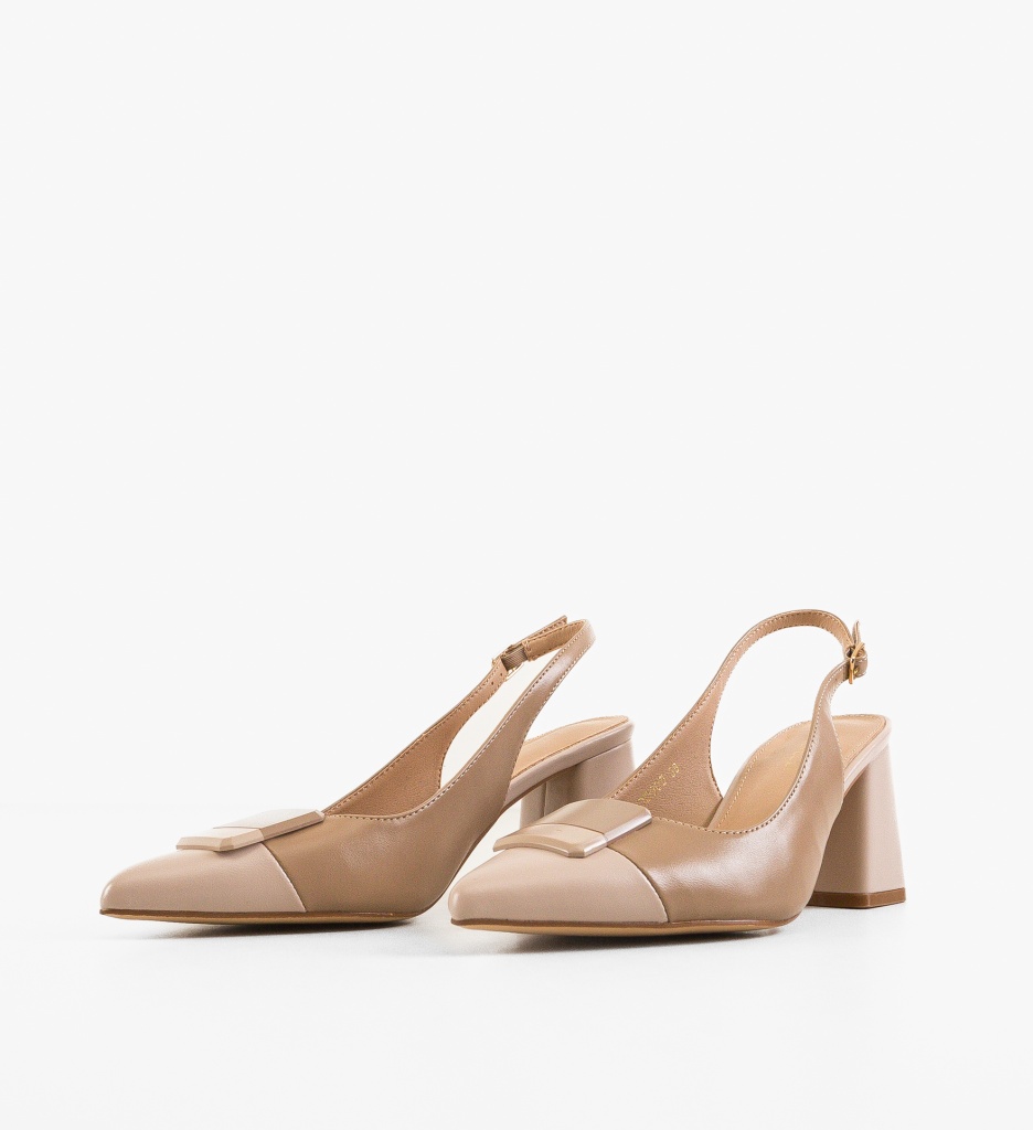 Pantofi dama Sandy Khaki - 2 | YEO