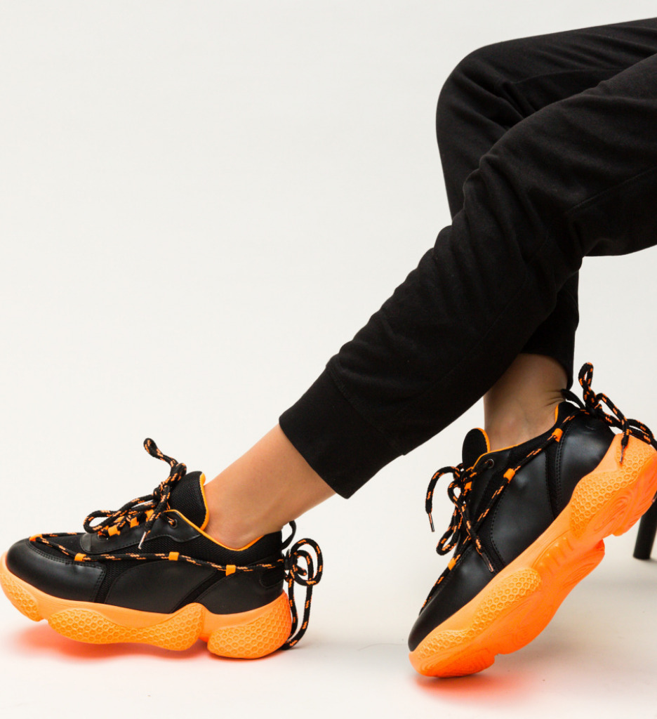 Pantofi Sport Kasey Portocalii - 3 | YEO