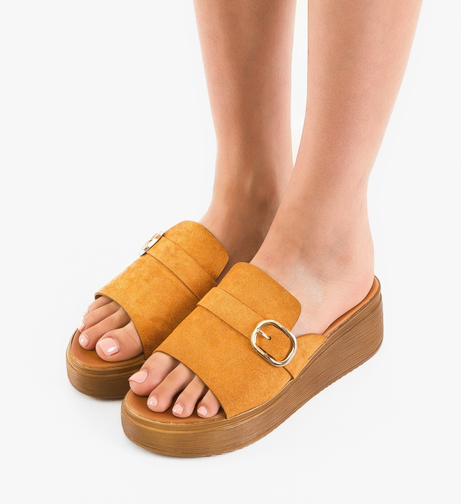 Papuci dama Priya Camel - 2 | YEO