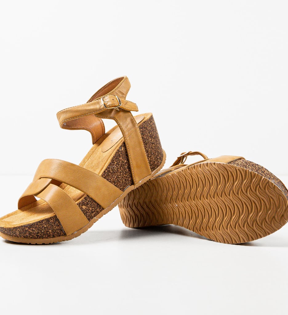 Platforme dama Villanueva Khaki - 5 | YEO