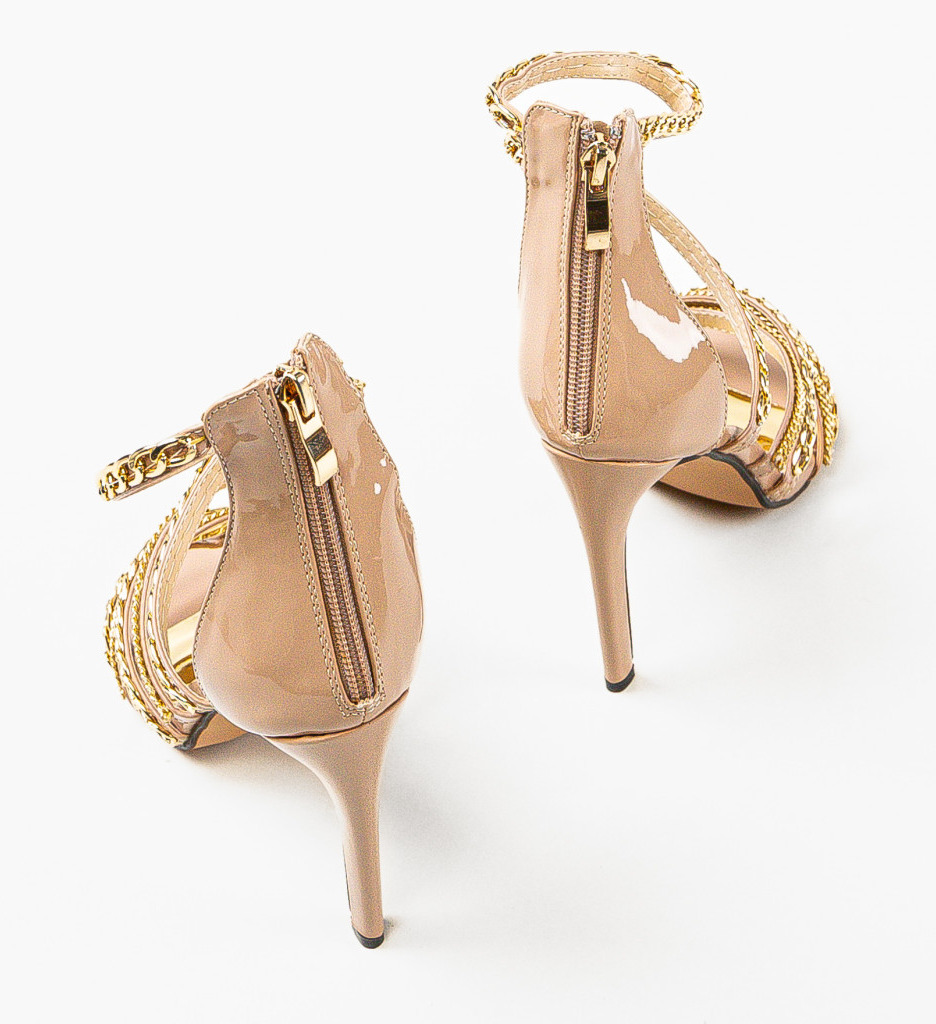 Poze Sandale cu toc Boadicea Nude depurtat.ro 