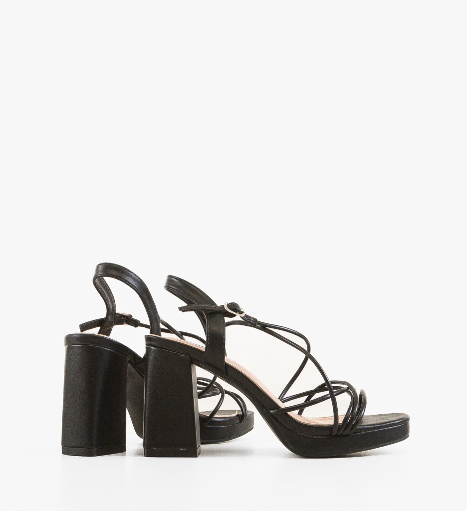Sandale cu toc Gonzalez Negre - 2 | YEO